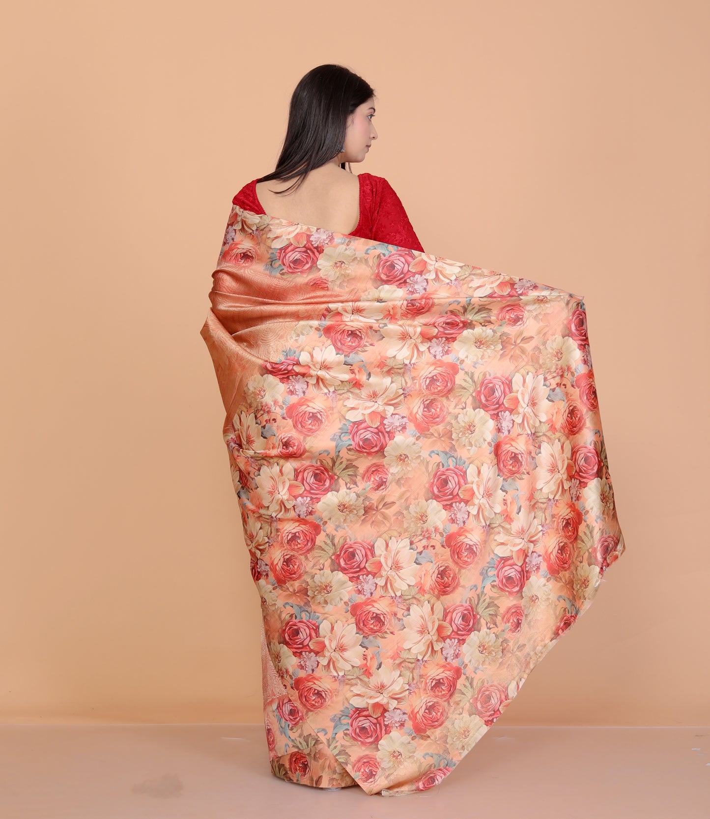 SOUTH SILK DIGITAL WEAVING MULTICOLOUR SAREE BY SKFBHOLUBHAI
