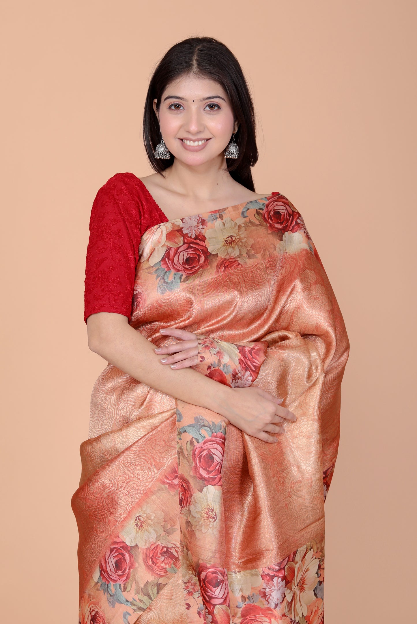 SOUTH SILK DIGITAL WEAVING MULTICOLOUR SAREE BY SKFBHOLUBHAI