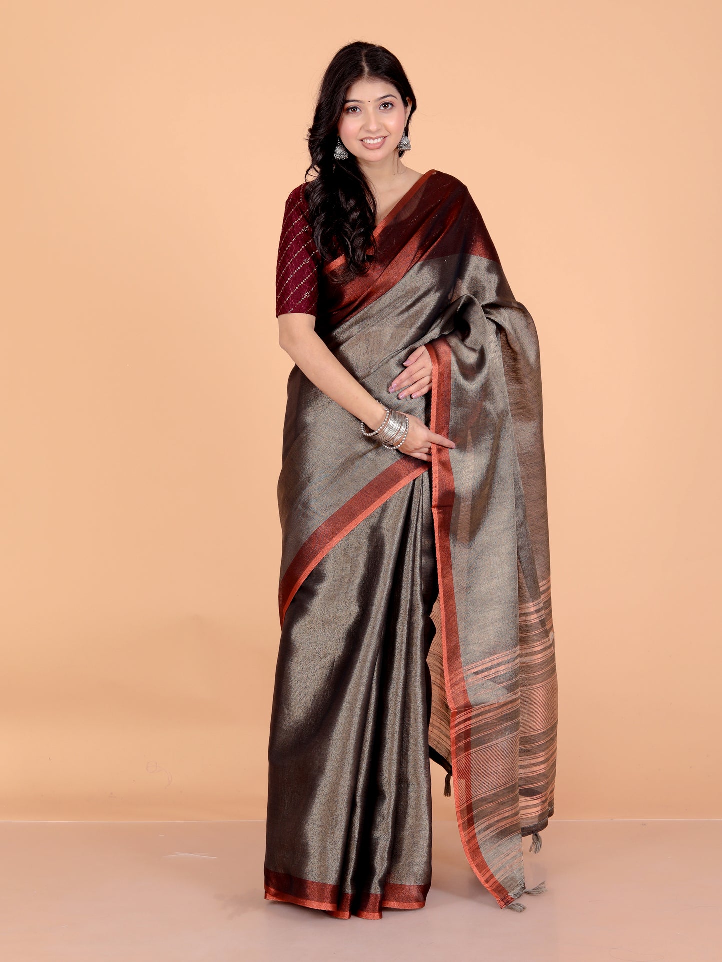 Pure Opada Tissue Zari Weaving Saree