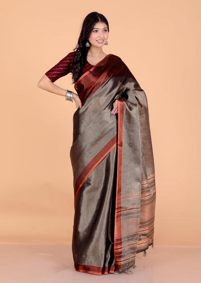 Pure Opada Tissue Zari Weaving Saree