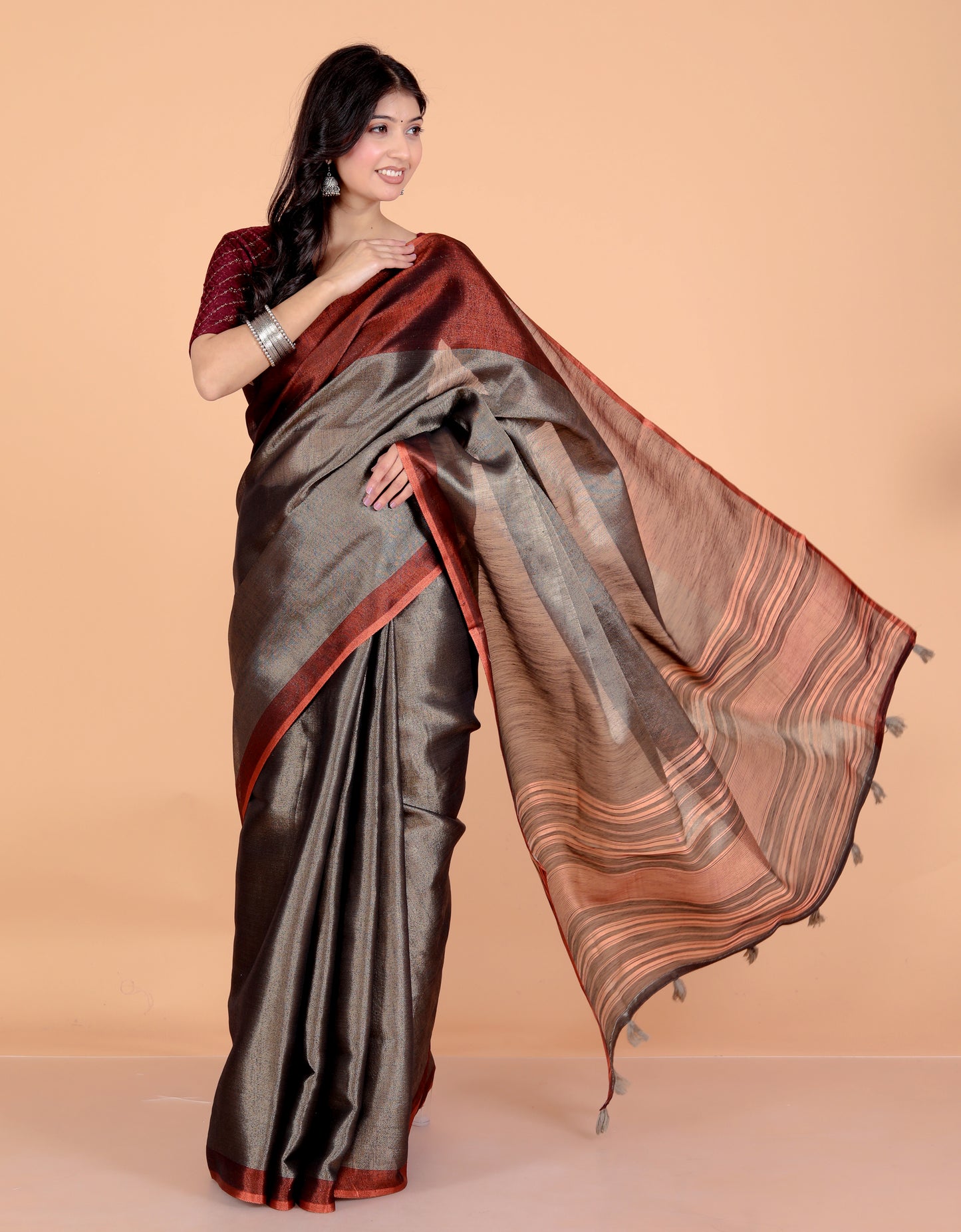 Pure Opada Tissue Zari Weaving Saree