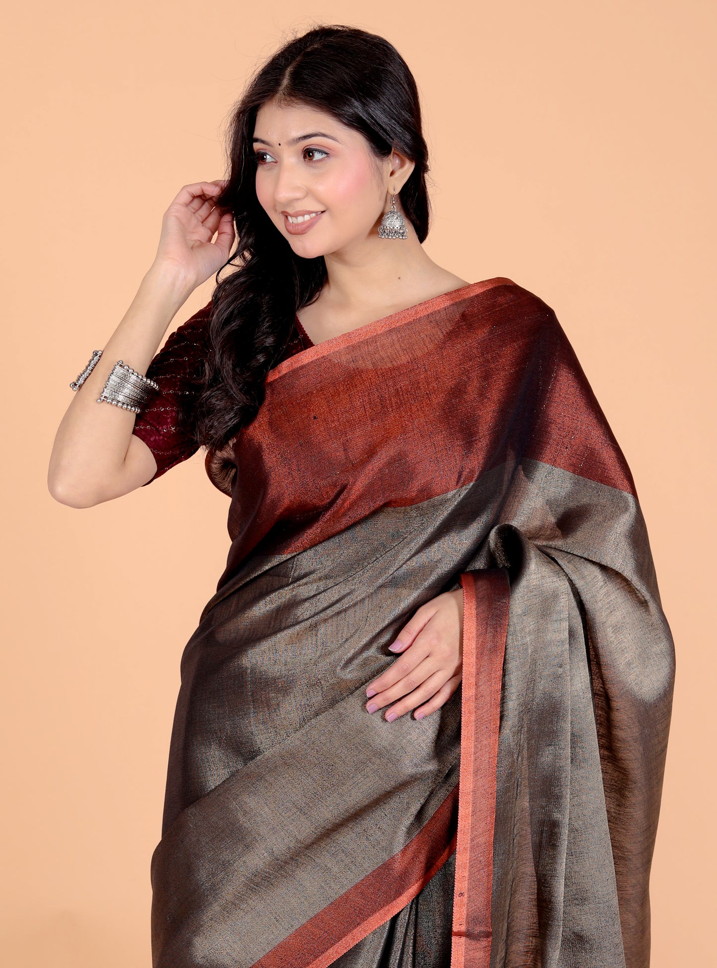 Pure Opada Tissue Zari Weaving Saree