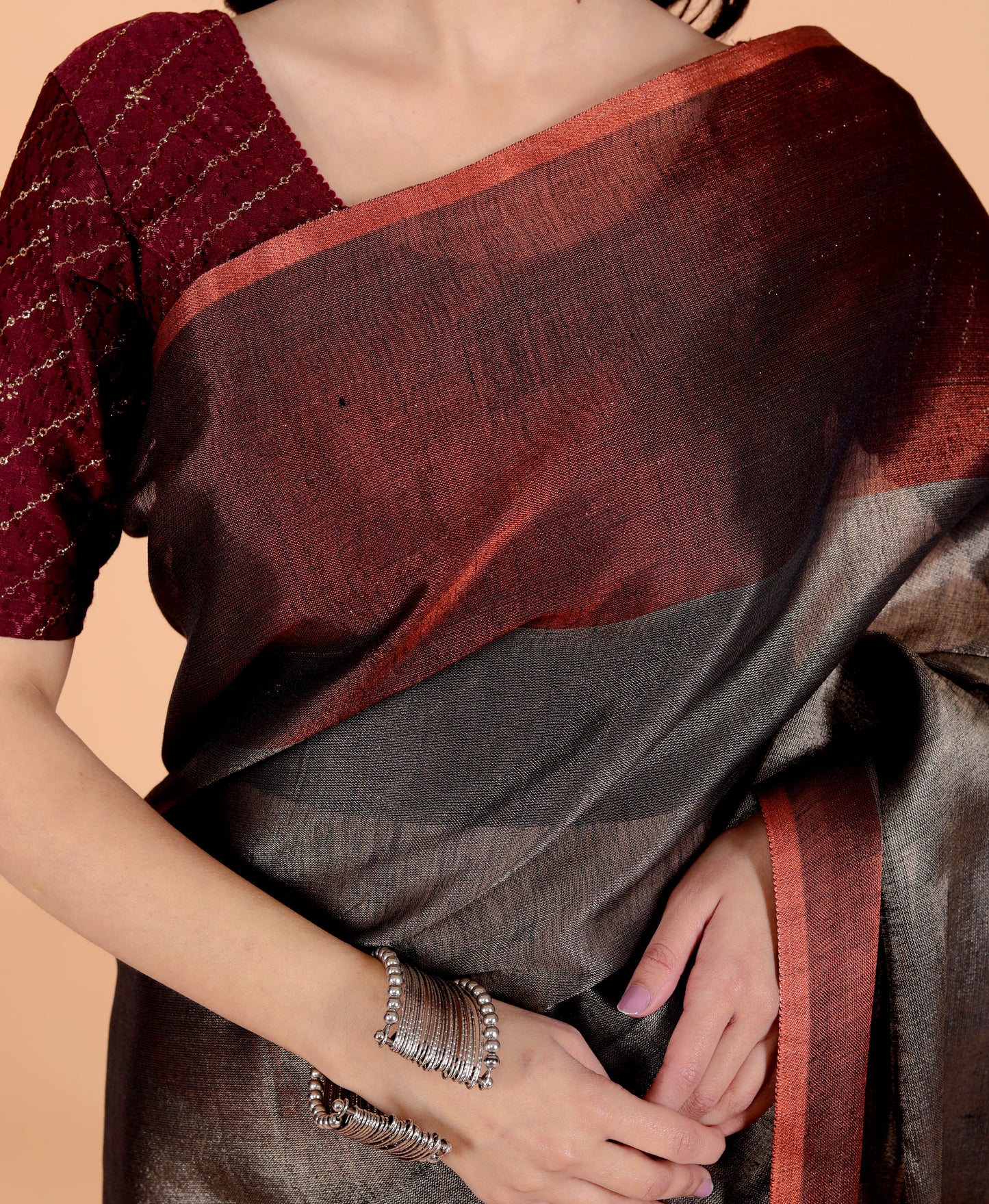 Pure Opada Tissue Zari Weaving Saree