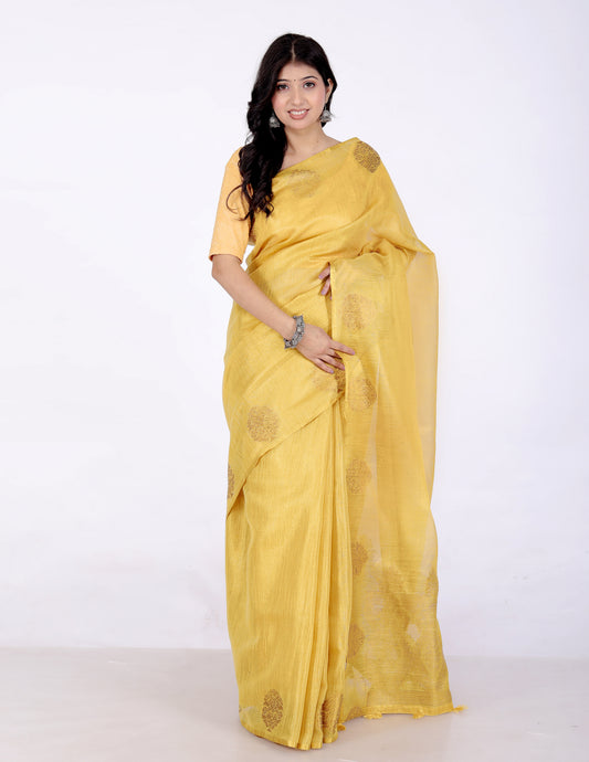 Pure Tissue Silk Zari Motif Saree