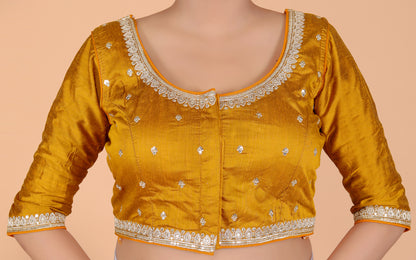 South Silk Zari Embroidery Sequence Blouse