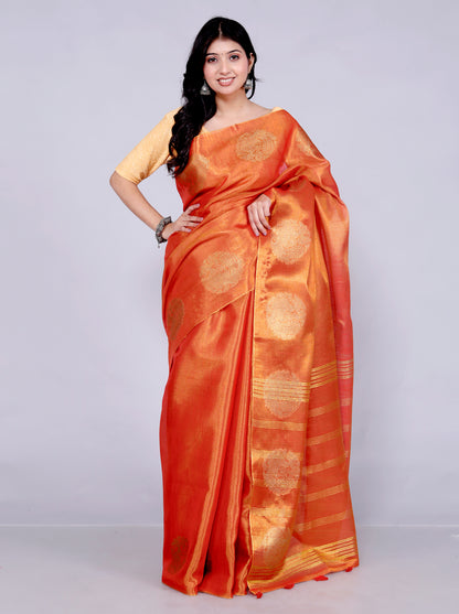 Pure Tissue Silk Zari Weaving saree