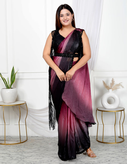 STYLISH SHRUG STICH SAREE