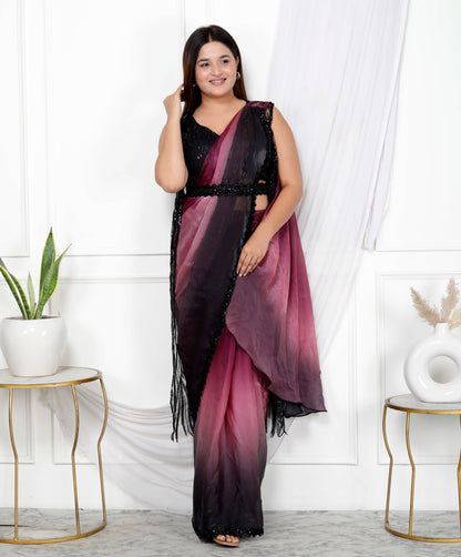 STYLISH SHRUG STICH SAREE