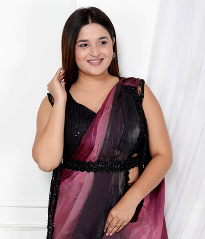 STYLISH SHRUG STICH SAREE