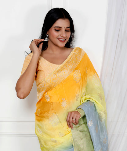 SILK MULTI WEAVING SAREE