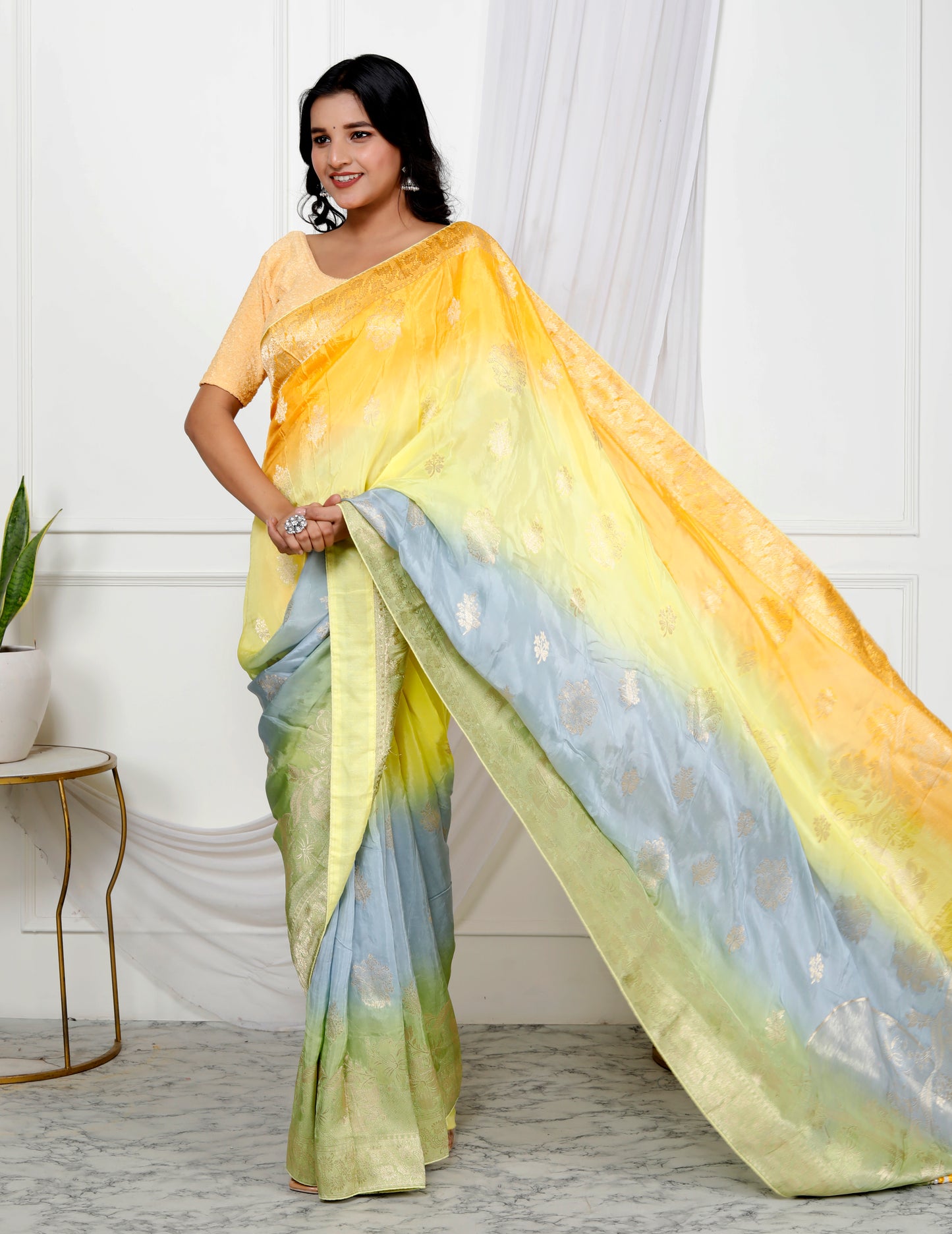 SILK MULTI WEAVING SAREE