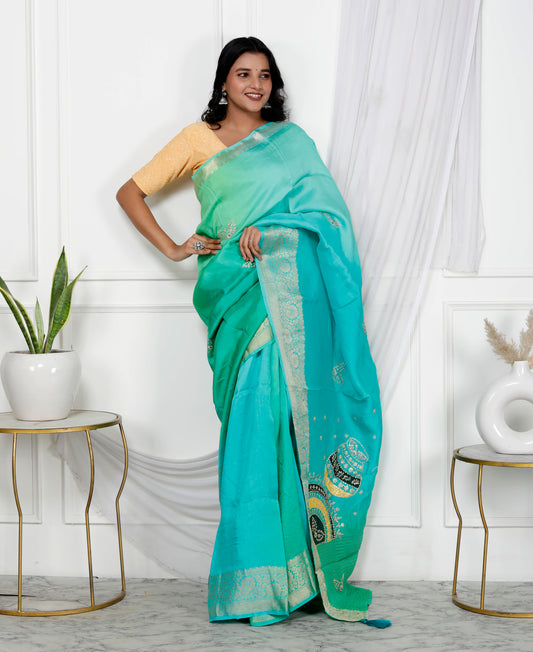 JAIPURI PITTEN WORK SAREE