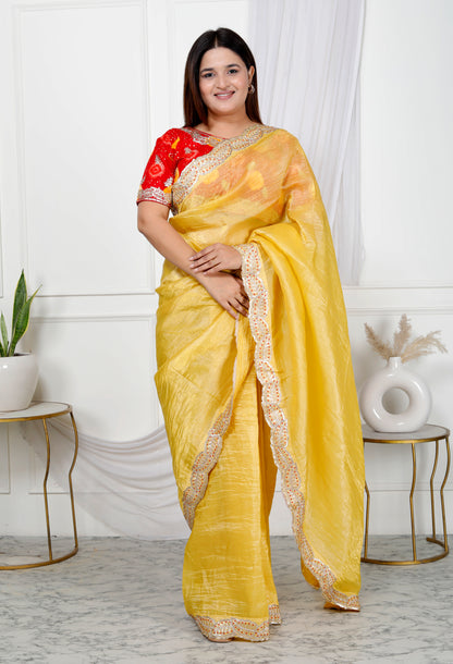 CRUSH BORDER SAREE