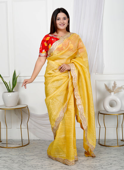 CRUSH BORDER SAREE