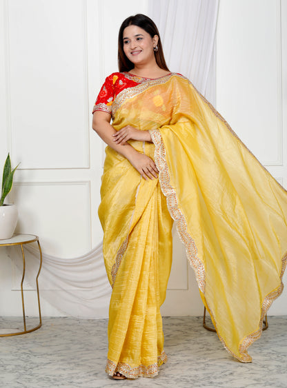 CRUSH BORDER SAREE