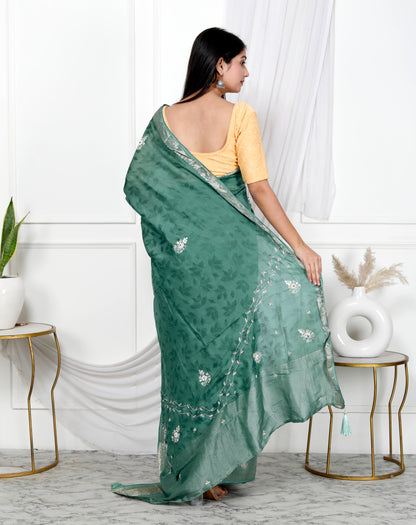 JAIPURI HANDWORK JACQUARD SAREE