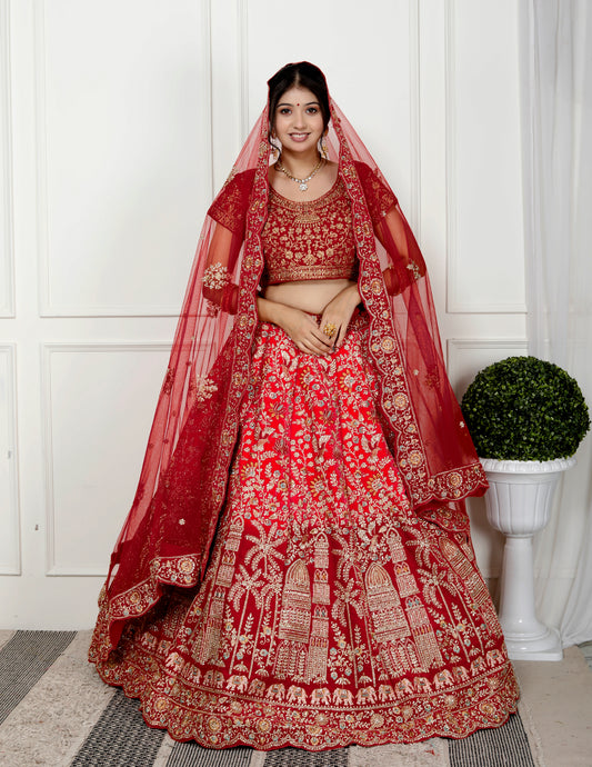 MAHARANI VELVET BRIDAL LEHNGA