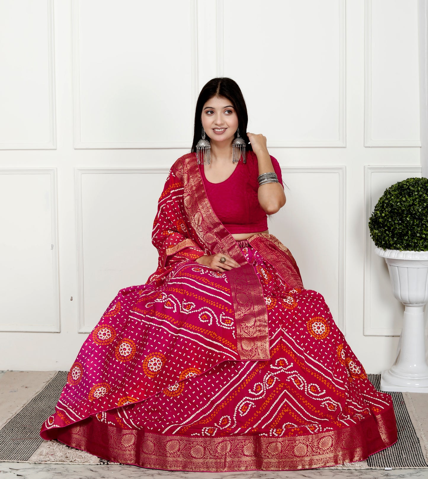 JAIPURI BHANDHANI PRINTED LEHNGA