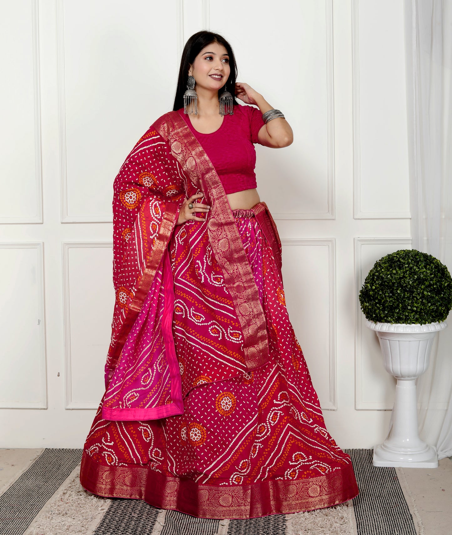 JAIPURI BHANDHANI PRINTED LEHNGA