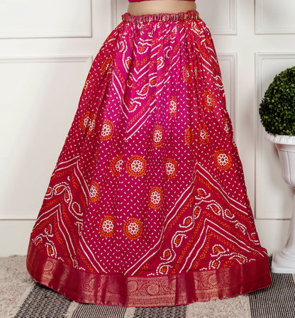 JAIPURI BHANDHANI PRINTED LEHNGA