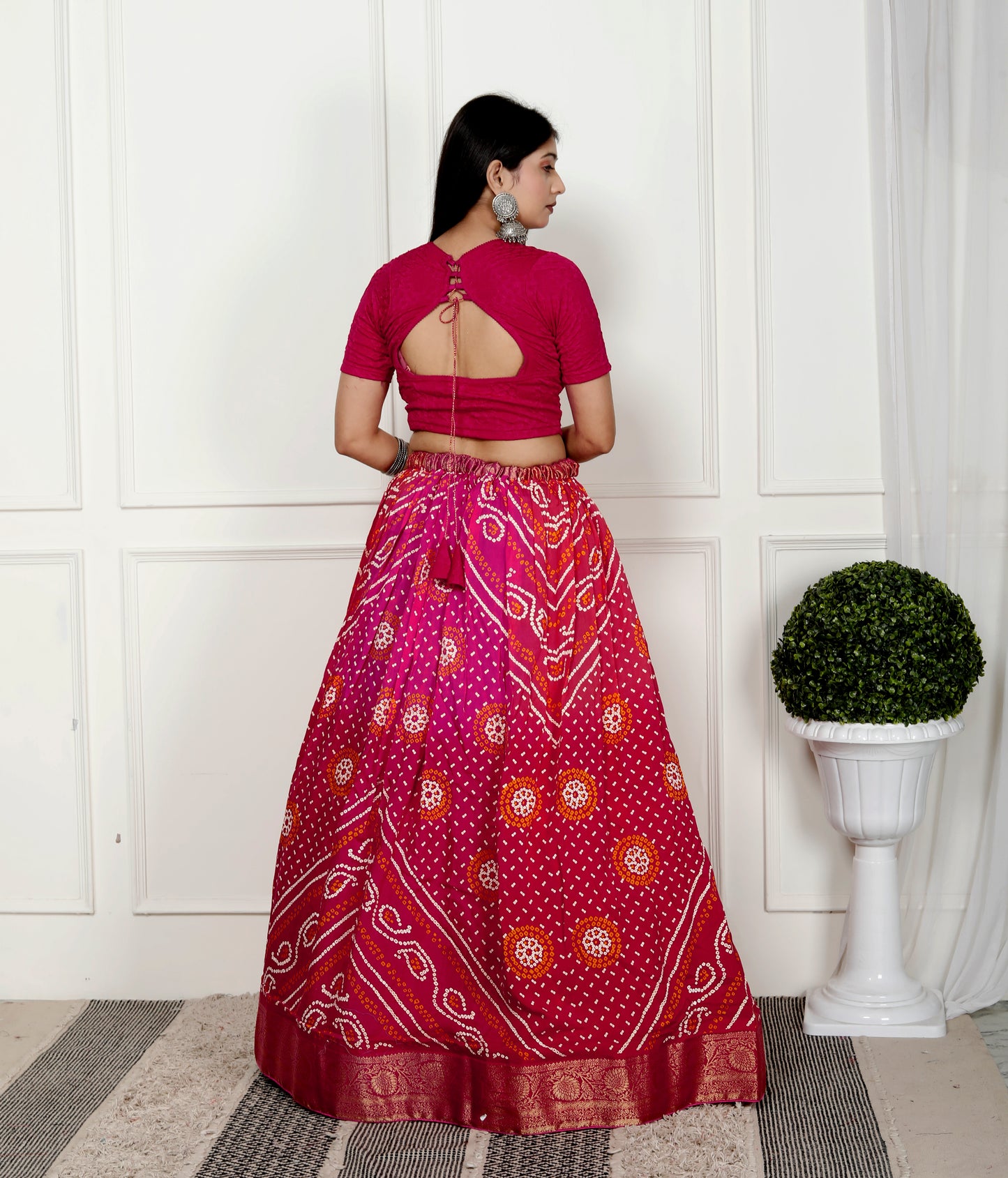 JAIPURI BHANDHANI PRINTED LEHNGA