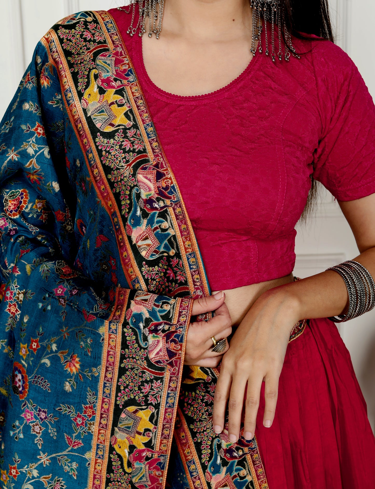 SHEHNAI MOTIF SILK LEHNGA