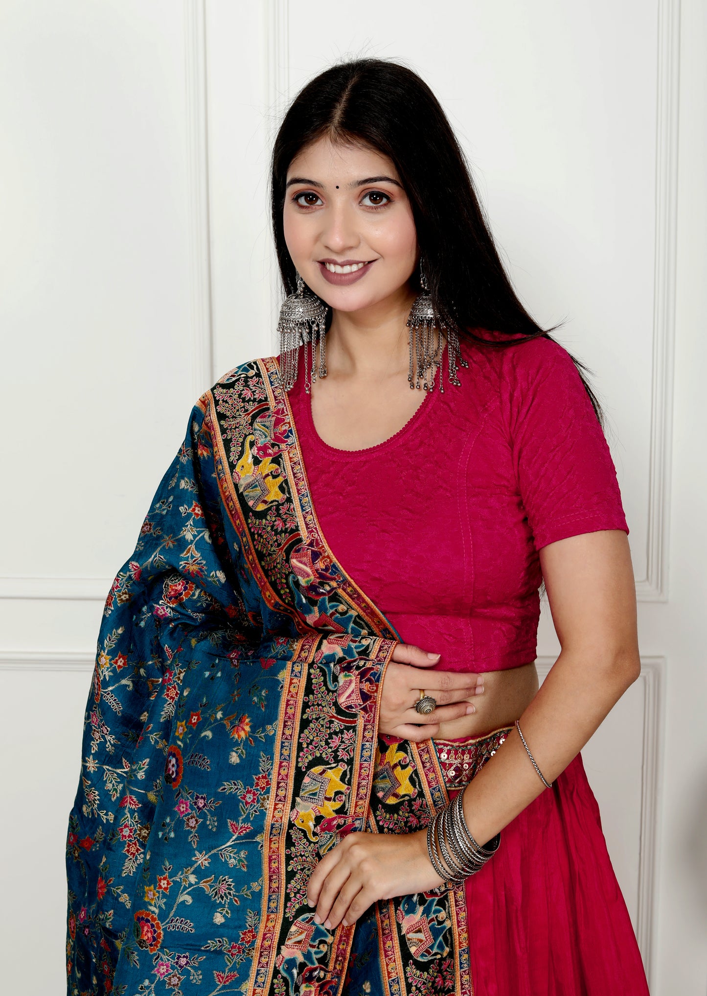 SHEHNAI MOTIF SILK LEHNGA