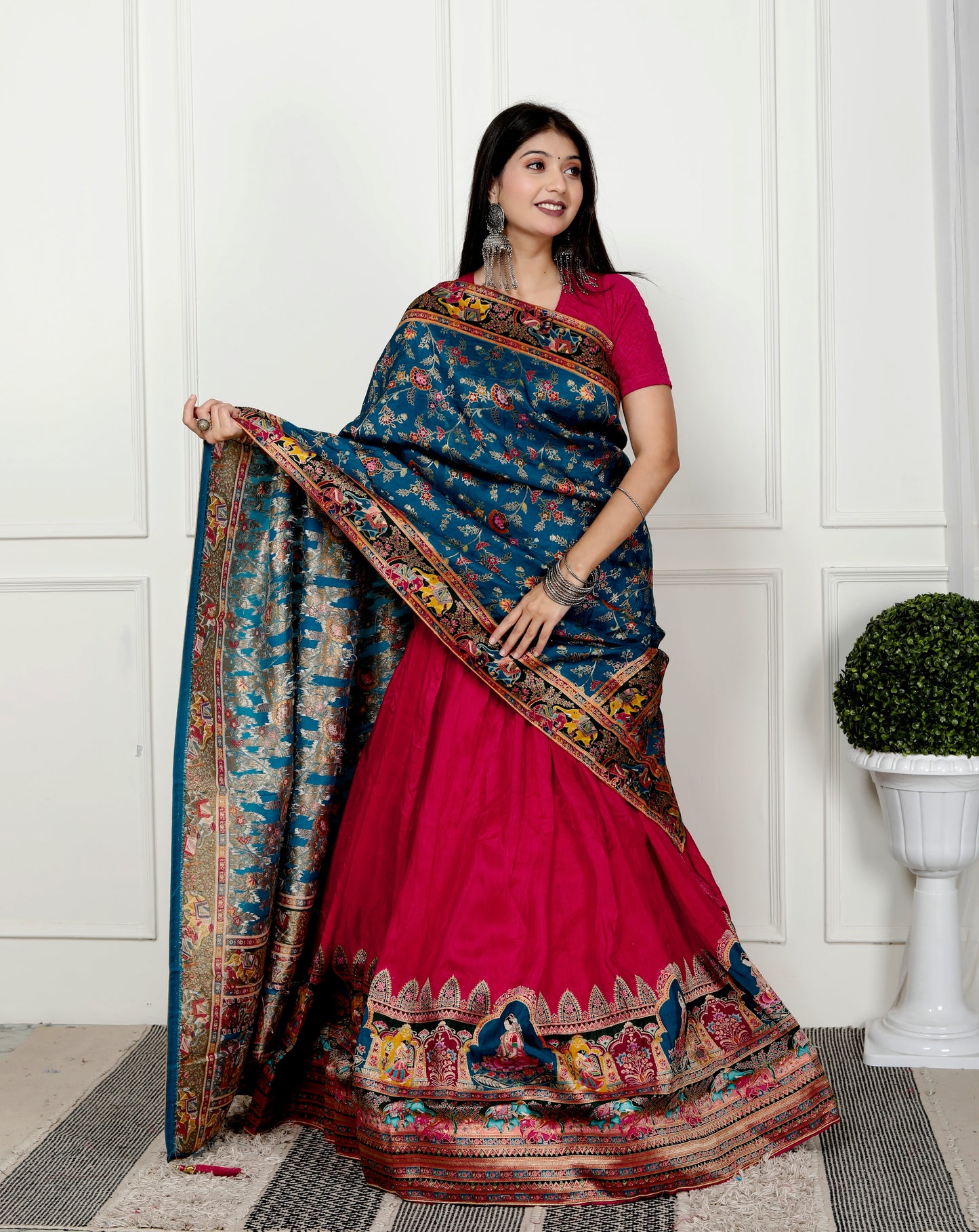 SHEHNAI MOTIF SILK LEHNGA