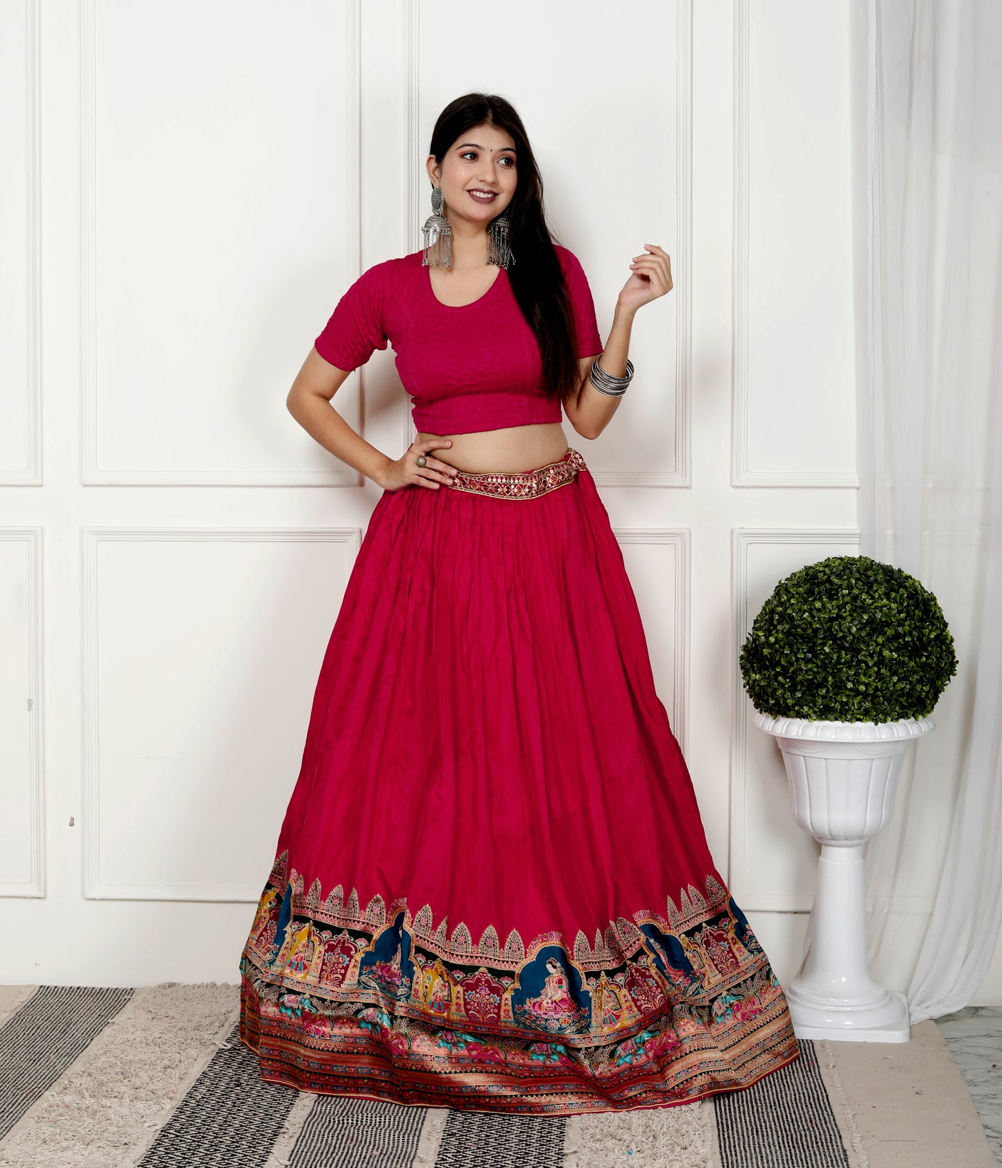 SHEHNAI MOTIF SILK LEHNGA