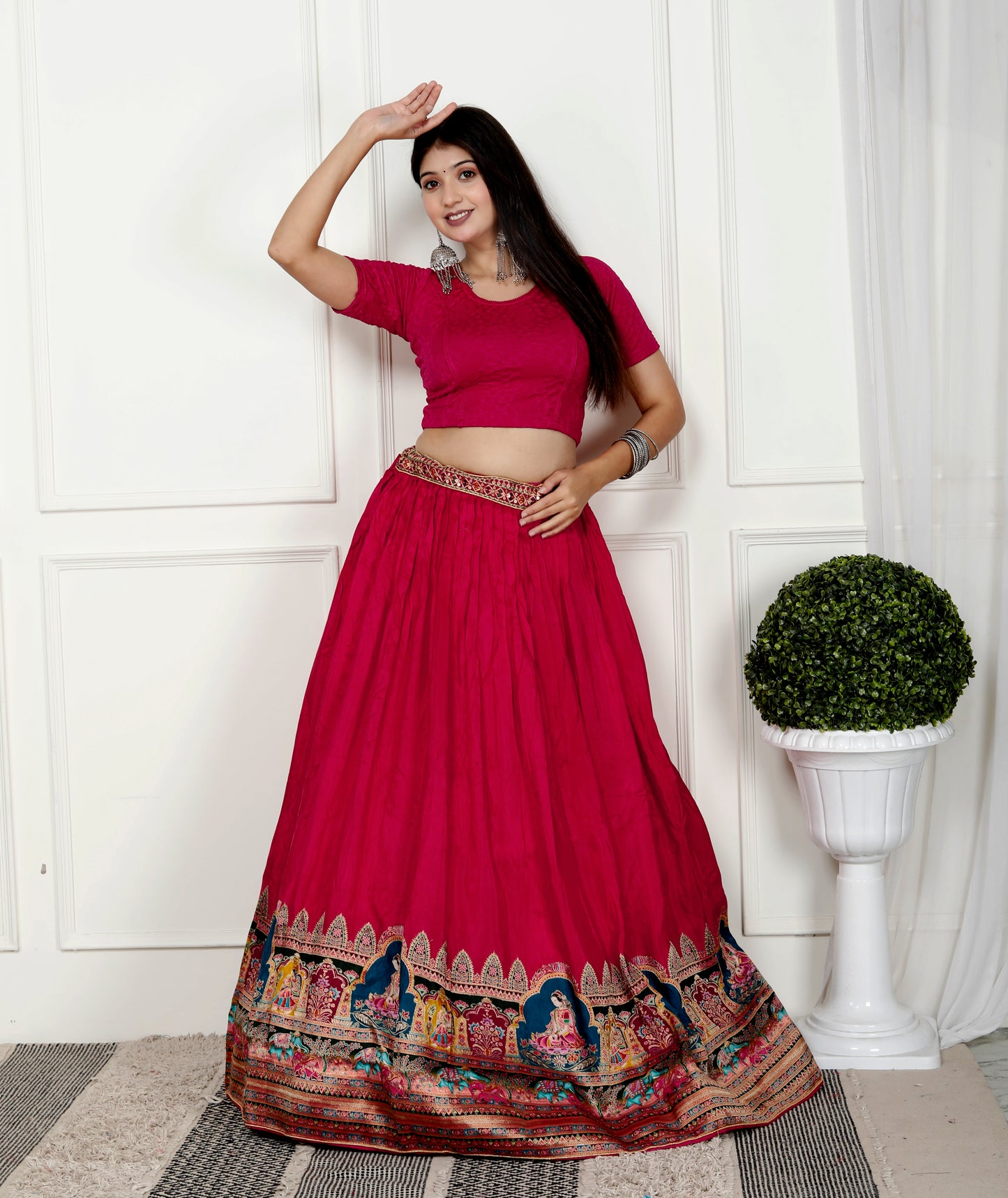 SHEHNAI MOTIF SILK LEHNGA