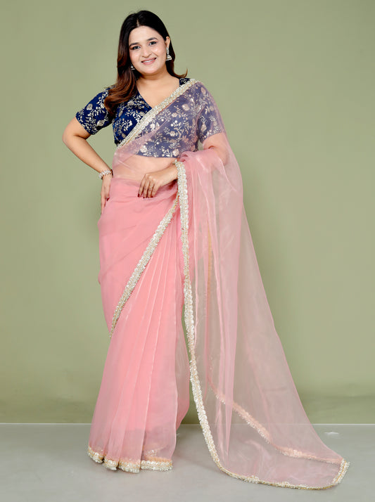 Roopgatha Pure Tissue Handwork Saree