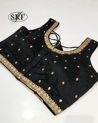 South Silk Zari Embroidery Sequence Blouse