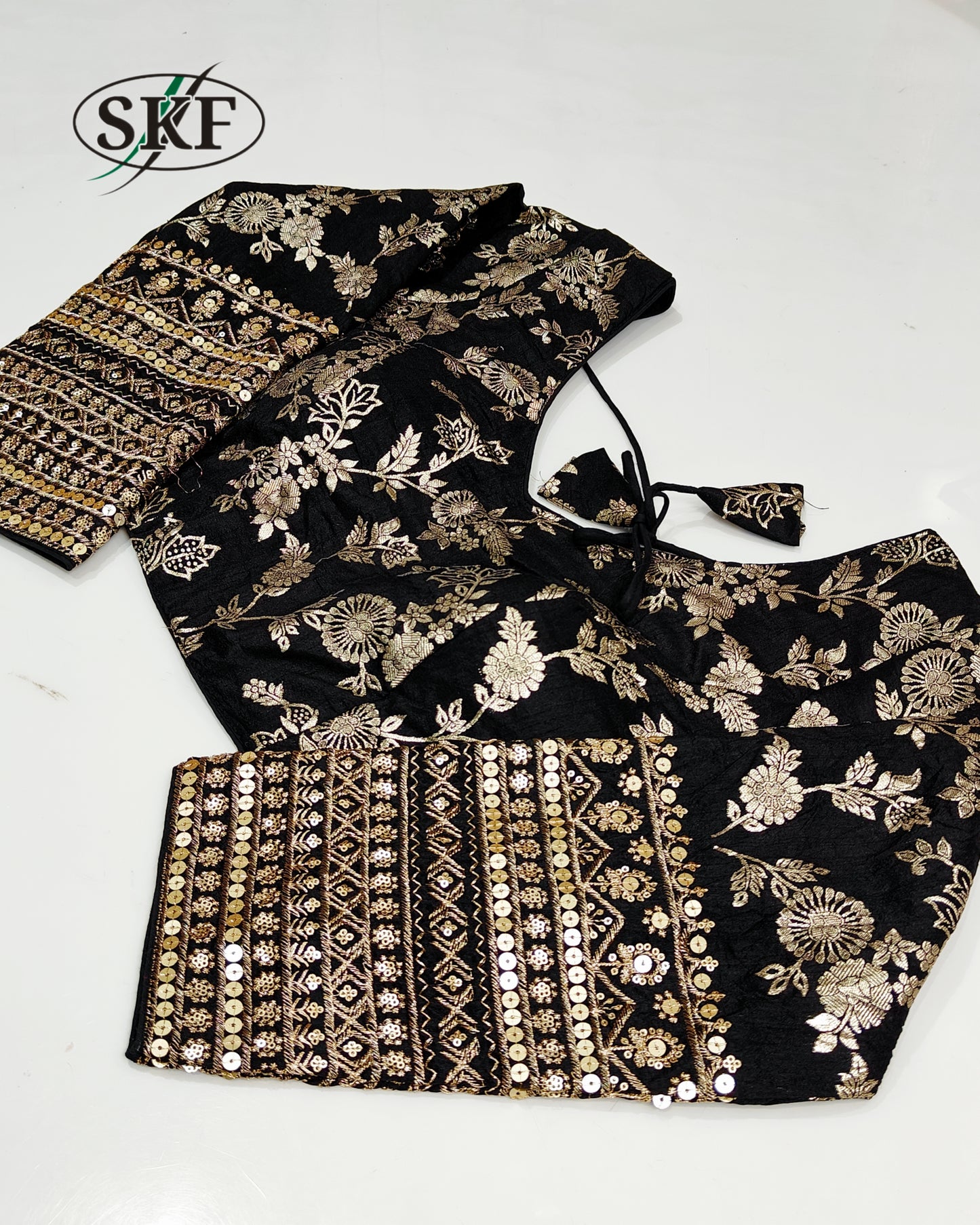 Jackquard Silk Zari Embroidery Blouse