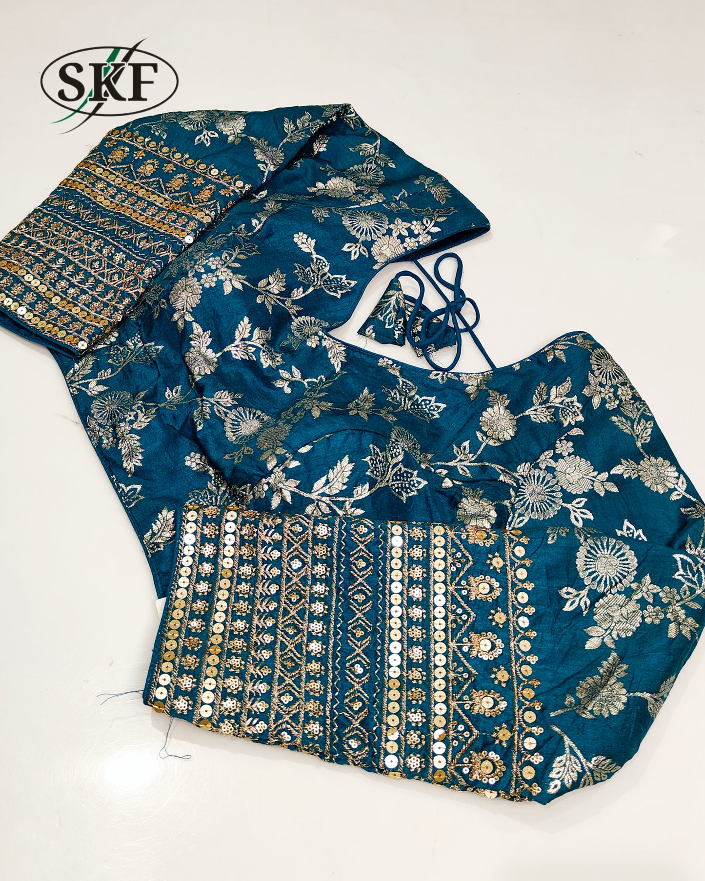 Jackquard Silk Zari Embroidery Blouse