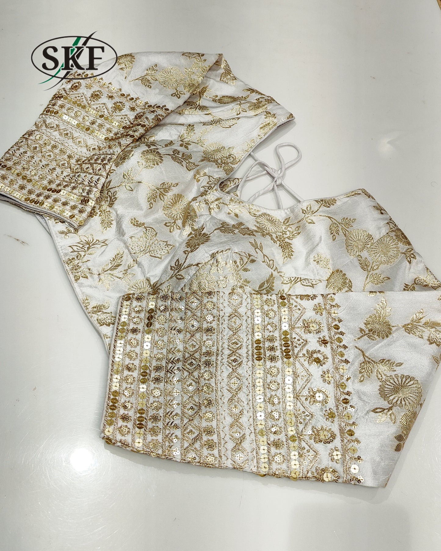 Jackquard Silk Zari Embroidery Blouse