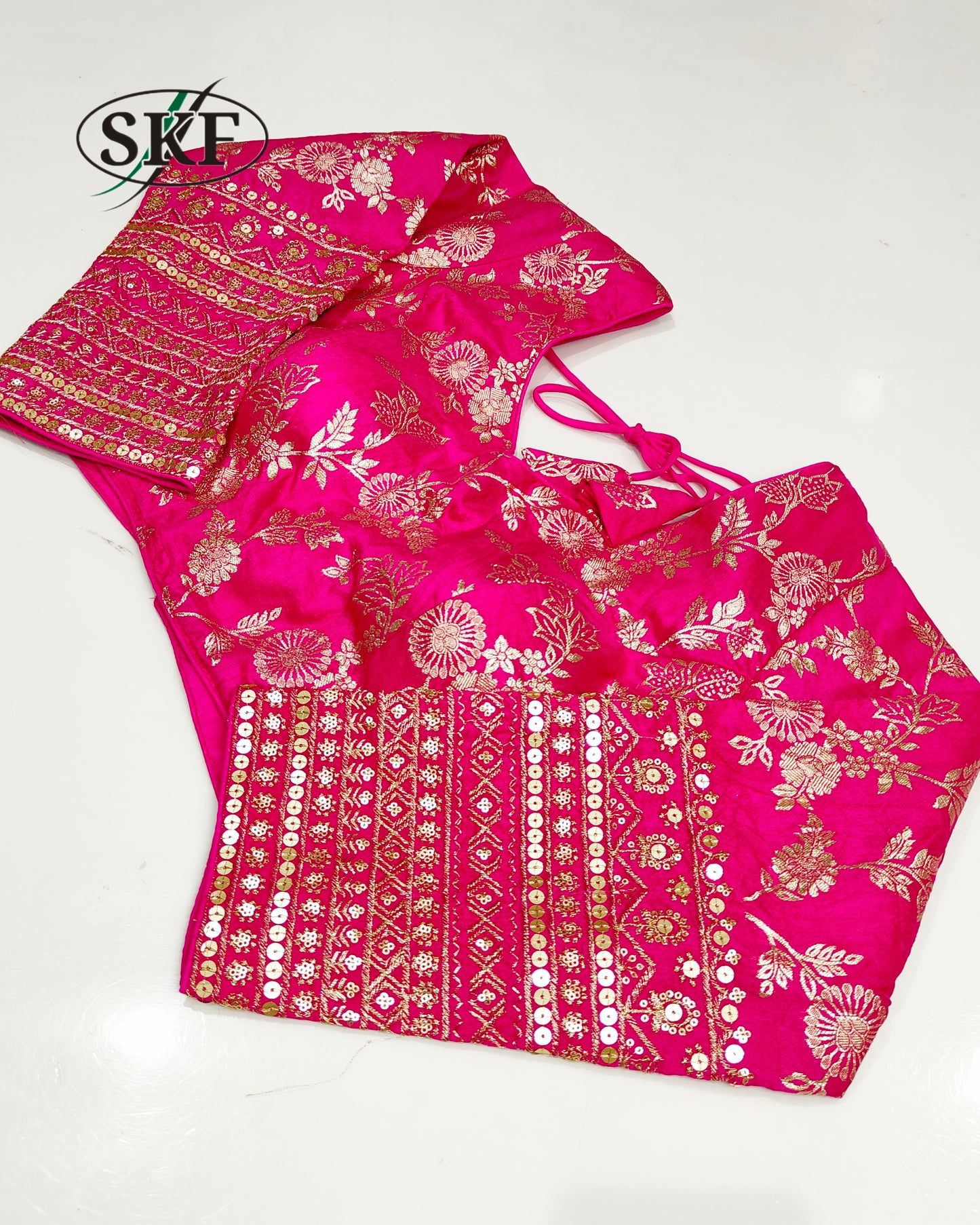 Jackquard Silk Zari Embroidery Blouse