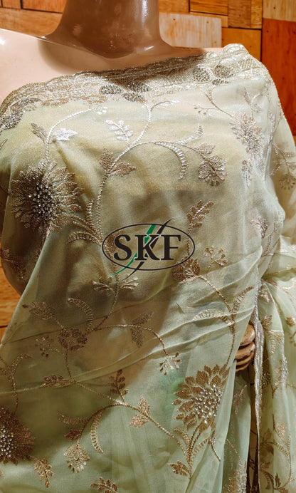 ORGANZA EMBROIDERY SAREE