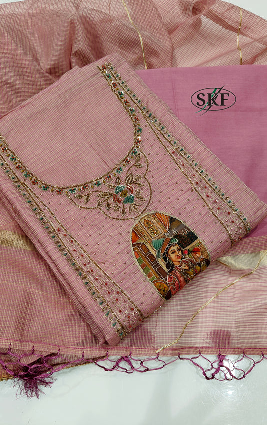 MOTIF CHANDERI SUIT