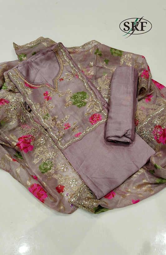 HANDWORK SILK SUIT