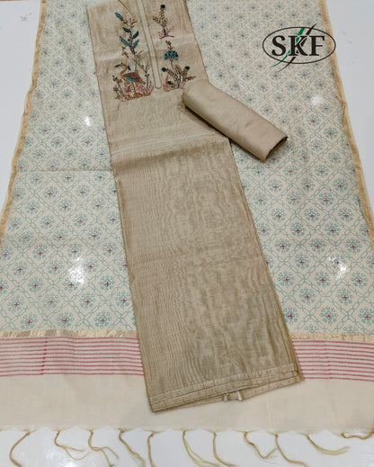 HANDWORK CHANDERI SUIT