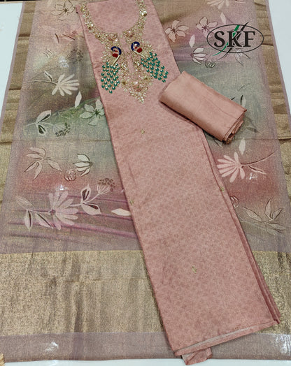 CRUSH SILK HANDWORK SUIT