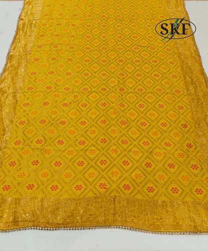 HANDWORK CHANDERI SUIT