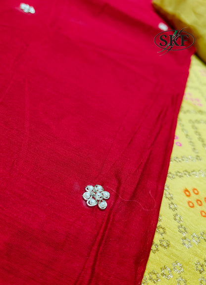 HANDWORK CHANDERI SUIT