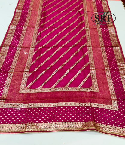 HANDWORK CRUSH SILK SUIT