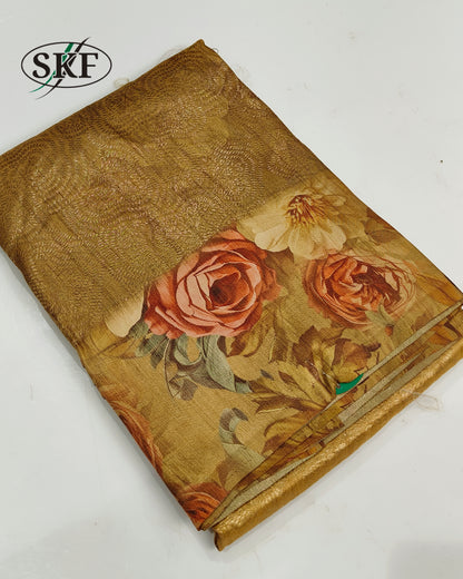 SOUTH SILK DIGITAL WEAVING MULTICOLOUR SAREE BY SKFBHOLUBHAI