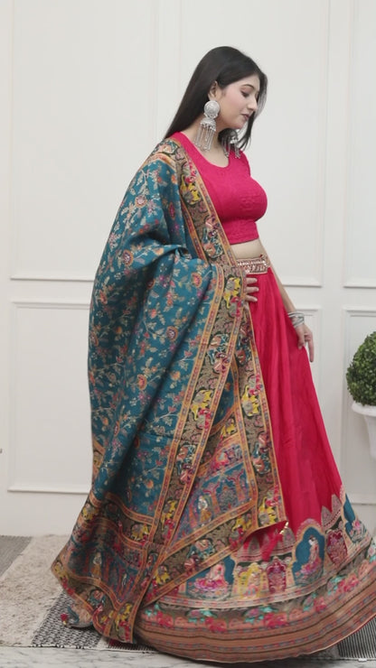 SHEHNAI MOTIF SILK LEHNGA