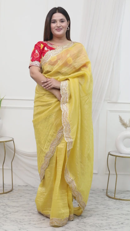 CRUSH BORDER SAREE