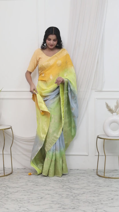 SILK MULTI WEAVING SAREE