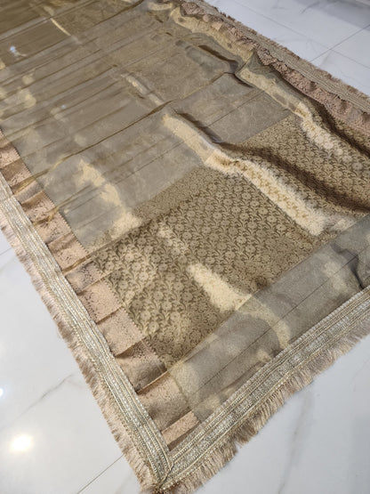 Roopgatha Pure pathetic silk Banarsi Tissue Border Saree