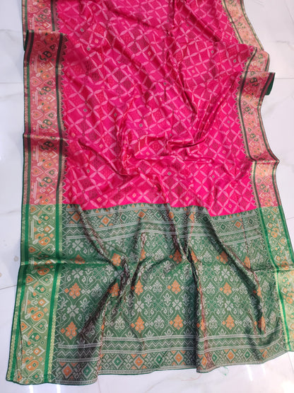 PARTYWEAR PATOLA PRINT SAREE BY SKFBHOLUBHAI